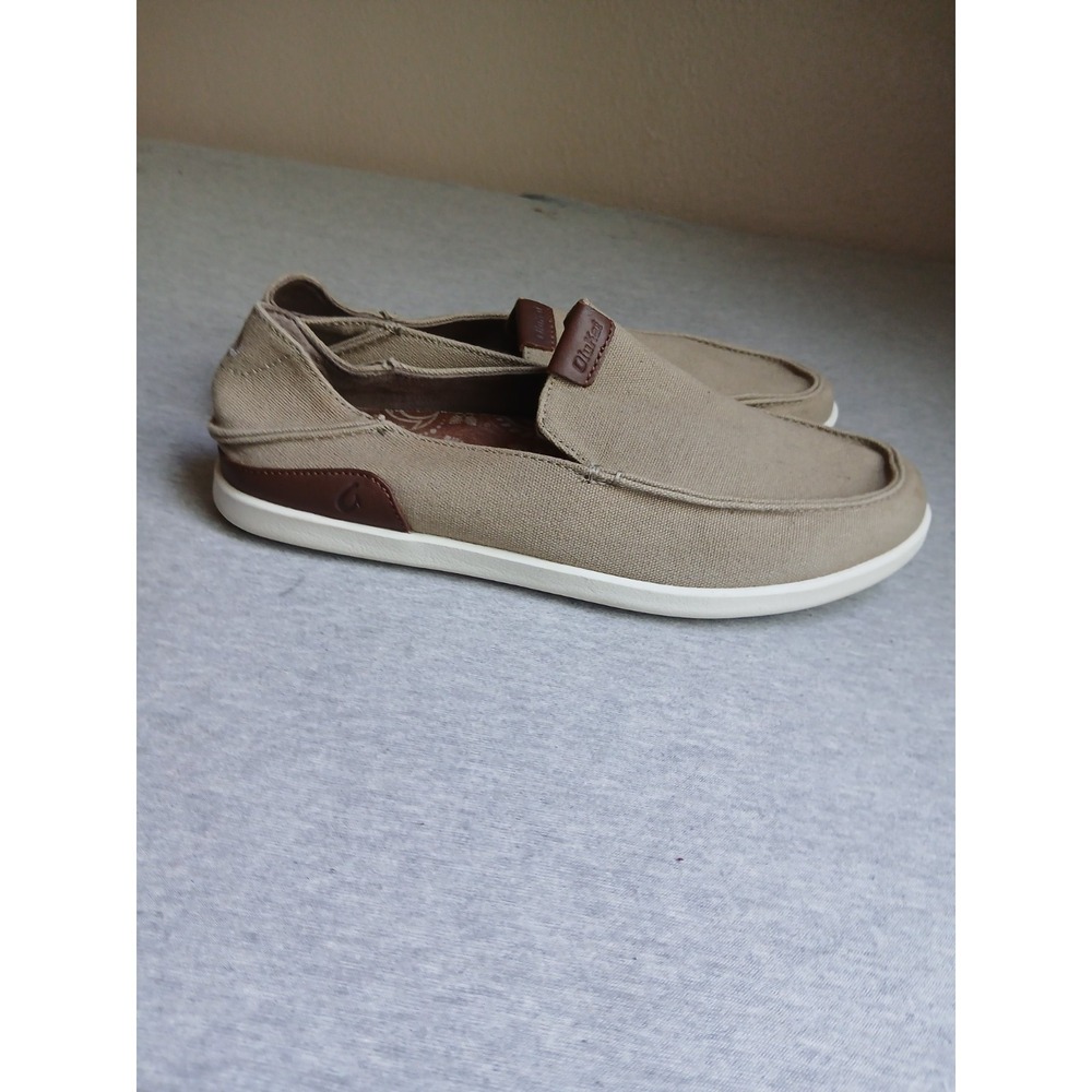 Olukai Shoes Mens 9 Manual Slip On Comfort Canvas Comfort Casual Preppy